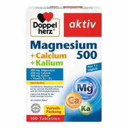 Doppelherz Magnesium 500 + Calcium + Potassium tablets, 100 pieces