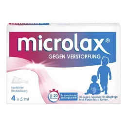 Microlax rectal solution enemas with short tube neck, 4 pieces