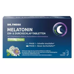 DR.THEISS Melatonin for &amp; sleep-through tablets, 15 pcs