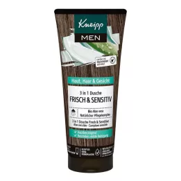 KNEIPP MEN 3 az 1-ben zuhany friss &amp; érzékeny, 200 ml