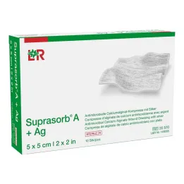 Suprasorb A + Ag Antimik.Cal.Alginate compress 5x5 cm, 10 pcs