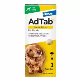 ADTAB 450 mg chewable tablets for dogs &gt;11-22 kg 3 pcs chewable tablets, 3 pcs