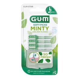 GUM SOFT-PICKS MINTY large, 40 pieces