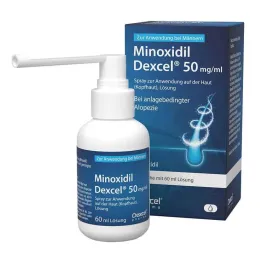 Minoxidil Dexcel 50 mg / ml spray for use on the scalp, 60 ml