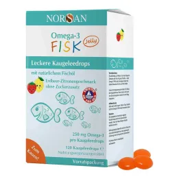 Norsan Omega-3 Fisk Jelly for children dragees, 120 pieces
