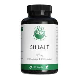 Green Naturals Shilajit 1300 mg high-dose vegan capsules, 180 pieces