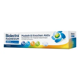 Biolectra Magnesium 250 mg Muscles &amp; Bones Active Chewable Tablets, 30 pcs