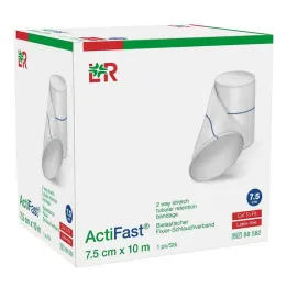 Actifast tubular fixing bandage 7.5 cmx10 m blue, 1 piece