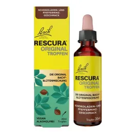 Bach flowers original Rescura drops alcohol-free chocolate mint, 20 ml