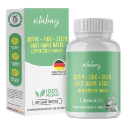 Biotin + Zinc + Selenium Skin + Hair + Nails vegan tablets, 180 pcs