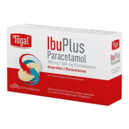 Togal Ibuplus Paracetamol 200 mg / 500 mg film-coated tablets, 20 pcs