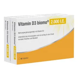 Vitamin D3 Biomo 2,000 IU tablets, 120 pcs