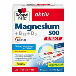 Doppelherz Magnesium 500 + B12 + D3 Depot Direct Pellets, 20 pcs