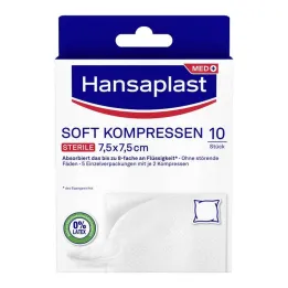 Hansaplast soft compresses 7.5x7.5 cm sterile, 5x2 pieces