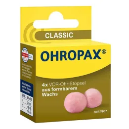 Ohropax Classic wax in front of the ear plugs, 4 pieces
