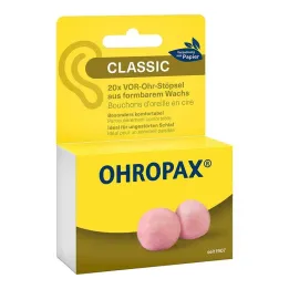 Ohropax Classic wax in front of the ear plugs, 20 pieces
