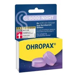 Ohropax Good Night silicone in-ear plugs, 8 pieces