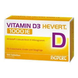Vitamin D3 Hevert 1000 IU tablets, 100 pcs