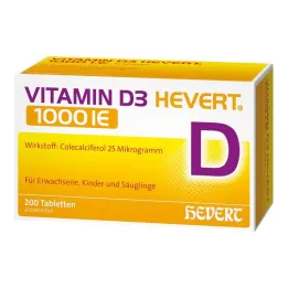 Vitamin D3 Hevert 1000 IU tablets, 200 pcs