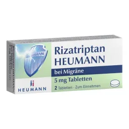 Rizatriptan Heumann for migraines 5 mg tablets, 2 pcs