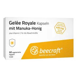 Beecraft Royal Jelly Capsules with Manuka Honey, 60 pcs