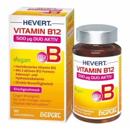 Vitamin B12 Hevert 500 µg Duo Active lozenges, 180 pcs