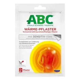 ABC Heat plaster sensitive fleece Hansaplast med, 2 pieces
