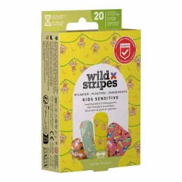 Wild Stripes Kids sensitive Jungle Vibe plasters, 20 pcs