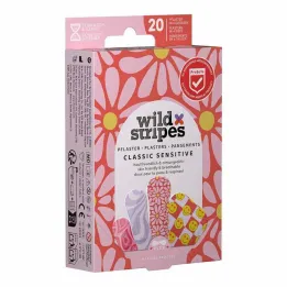 Wild Stripes Classic sensitive Pastel Fun plasters, 20 pcs