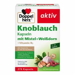 Doppelherz garlic capsules with mistletoe + hawthorn + vitamin B1, 270 pieces