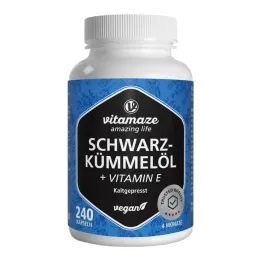 Black cumin oil capsules + vitamin E, 240 pieces