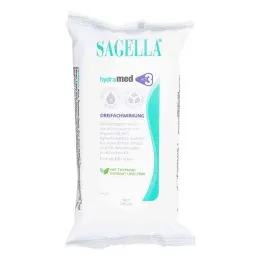 Sagella hydramed cleaning wipes, 15 pcs