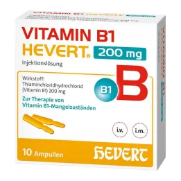 Vitamin B1 Hevert 200 mg solution for injection ampoule, 10x2 ml