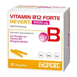 Vitamin B12 Forte Hevert 3000 µg solution for injection ampoule, 20x2 ml