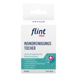 Flint Med wound cleaning wipes sterile 12.5x18 cm, 20 pcs