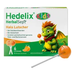 Hedelix Herbalsept Neck Lollipops Kids, 6 pcs