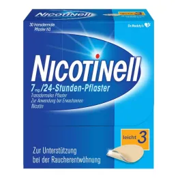 NICOTINELL 7 mg / 24-hour nicotine patches, patch strength light (3), 30 pcs