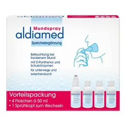 Aldiamed mouth spray for saliva supplements, 4x50 ml